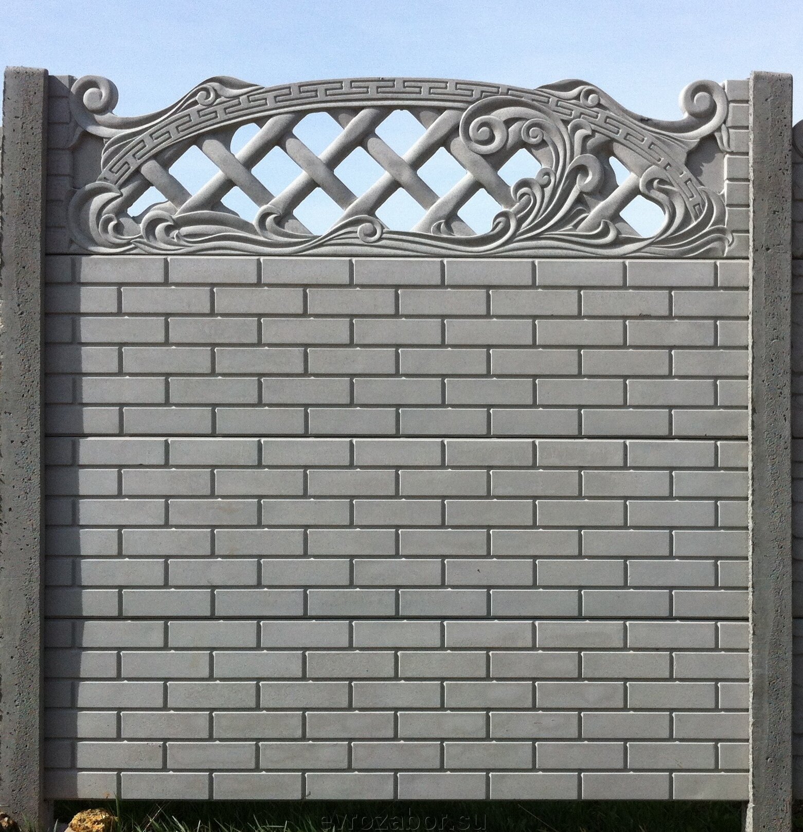 Еврозабор бетонный \"Кирпич силикат\" код 1.12 (235939624) купить с ...