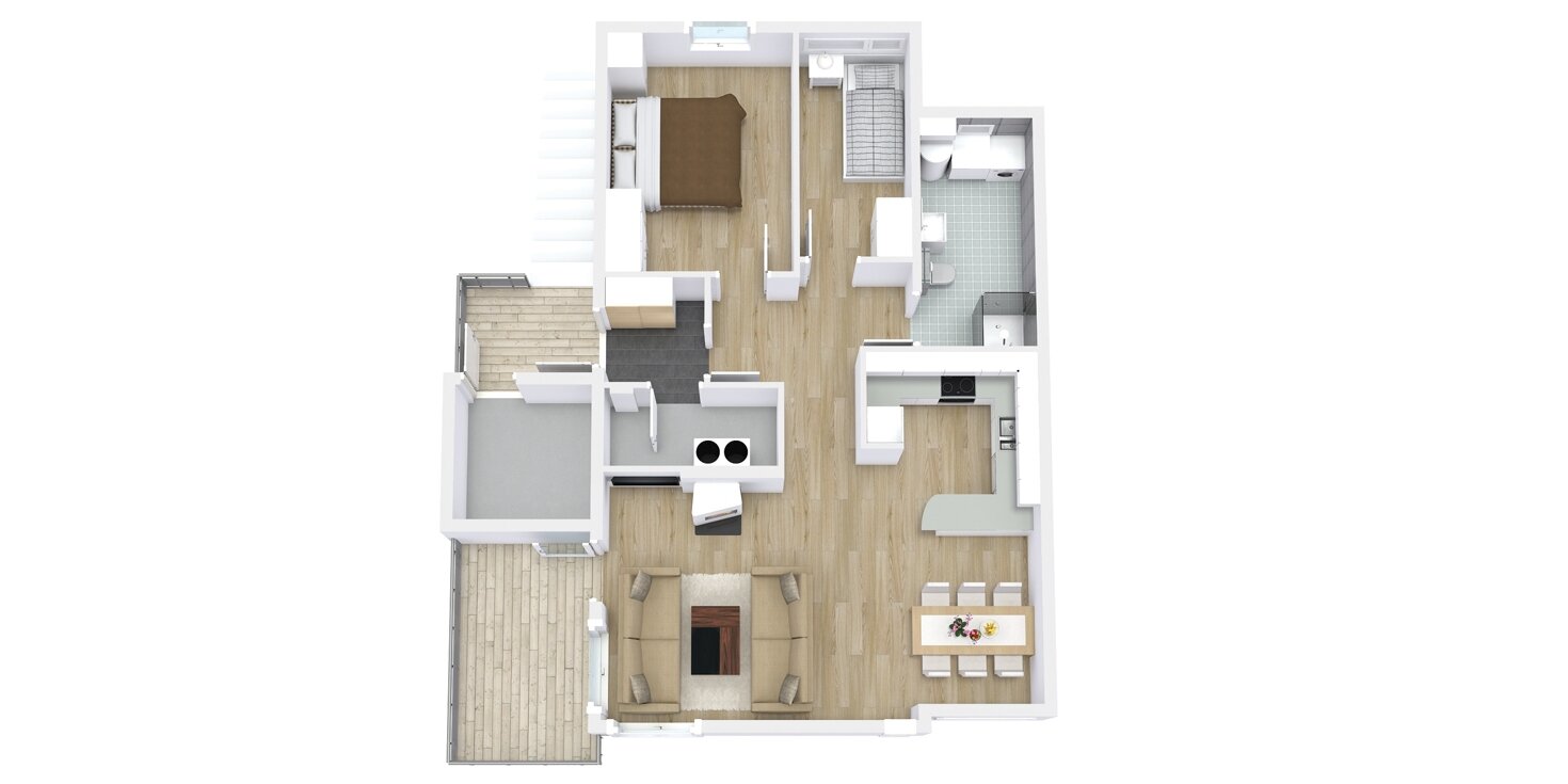 Планировка норвежского каркасного дома на две квартиры 2-й этаж