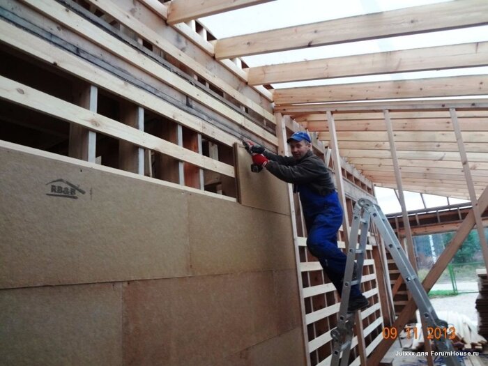 Строительство каркасного дома с применением плит Изоплат ISOPLAAT