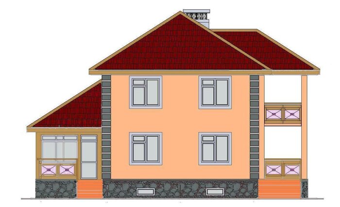 Двухэтажный каркасный дом с гаражом. Проект в стадии -АР. - фото pic_c4a9b05abe5a1f7_700x3000_1.jpg