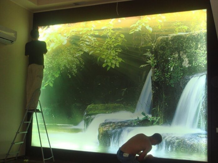 Широкоформатная интерьерная фотопечать на бесшовных материалах Clipso ...