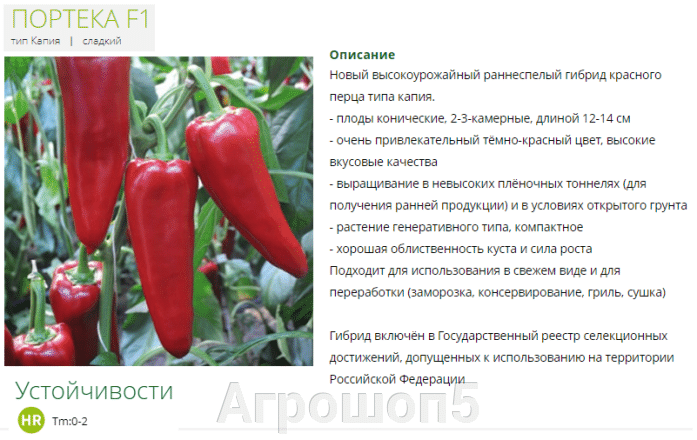 Перец желтая капия описание сорта фото