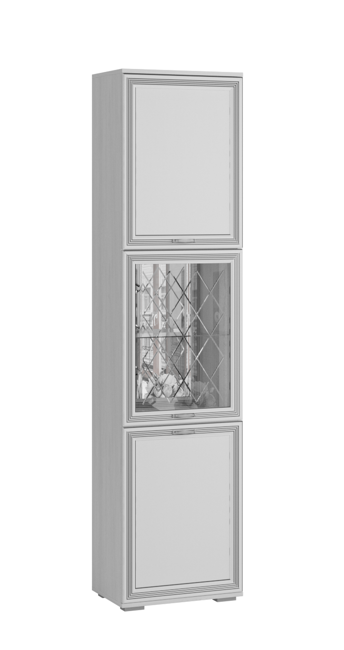 Шкаф-пенал с витриной Ливорно ЛШ-5, ясень анкор светлый