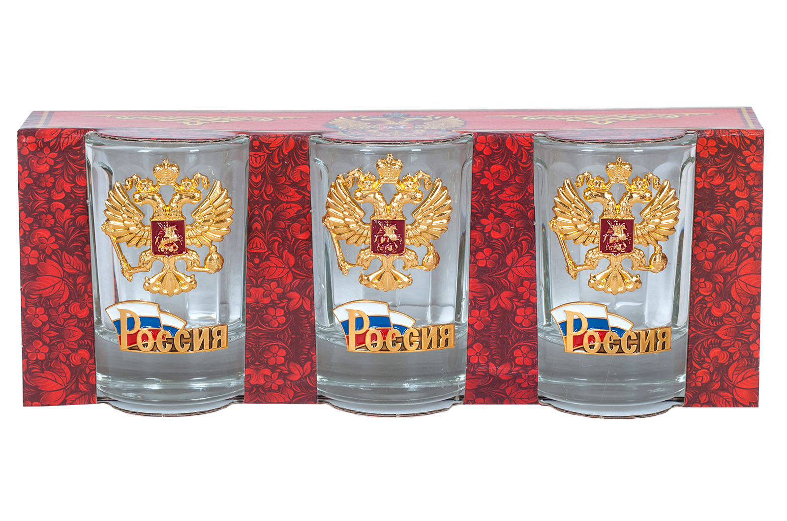 Купить стопки с гербом России по низкой цене в интернет-магазине Военпро