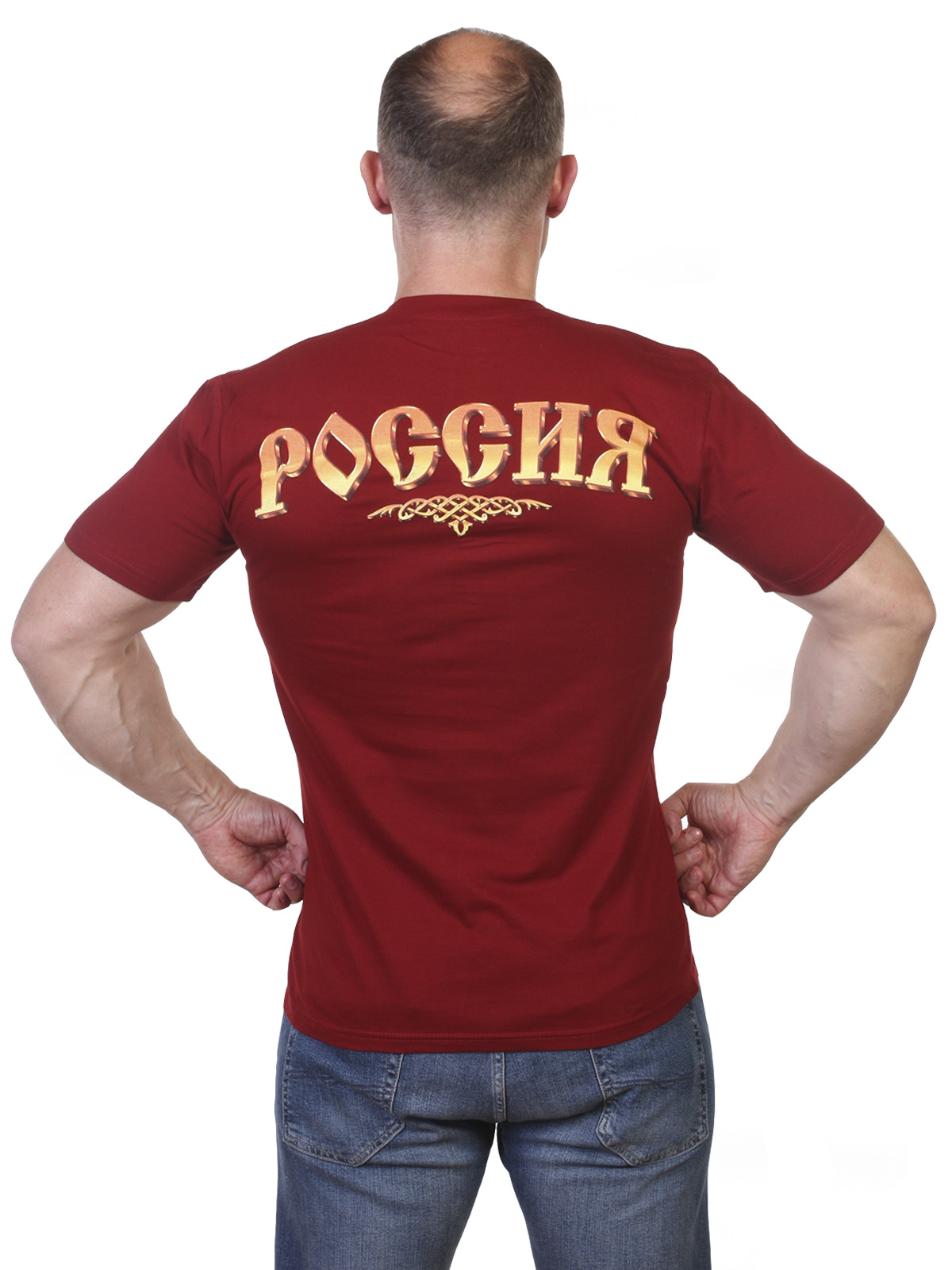 Патриотическая футболка с гербом России