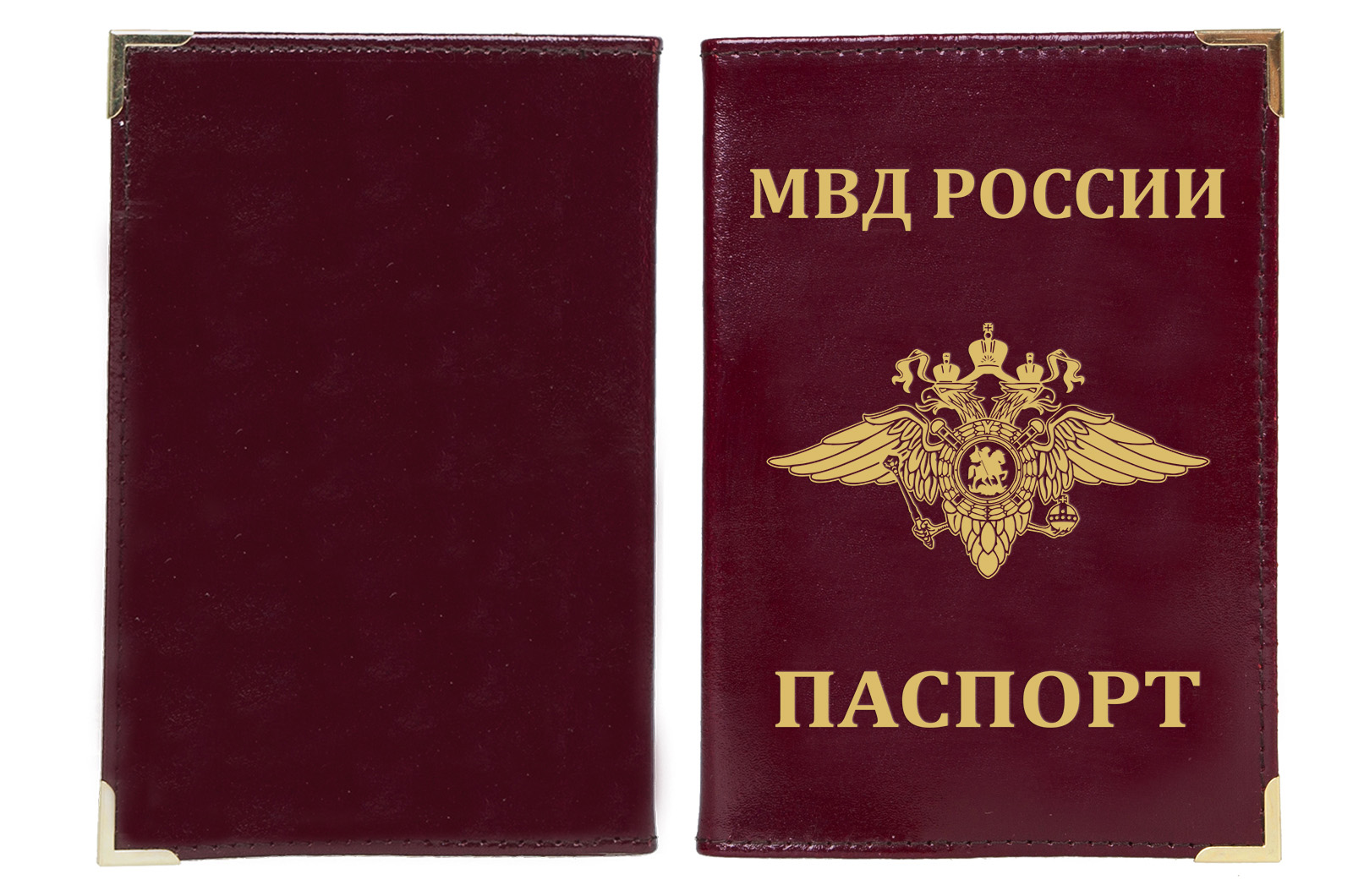 Купить обложку на паспорт с тиснением герба МВД России