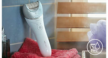 Беспроводная работа, удаление волос на влажной и сухой коже, подходит для использования в ванной или душе