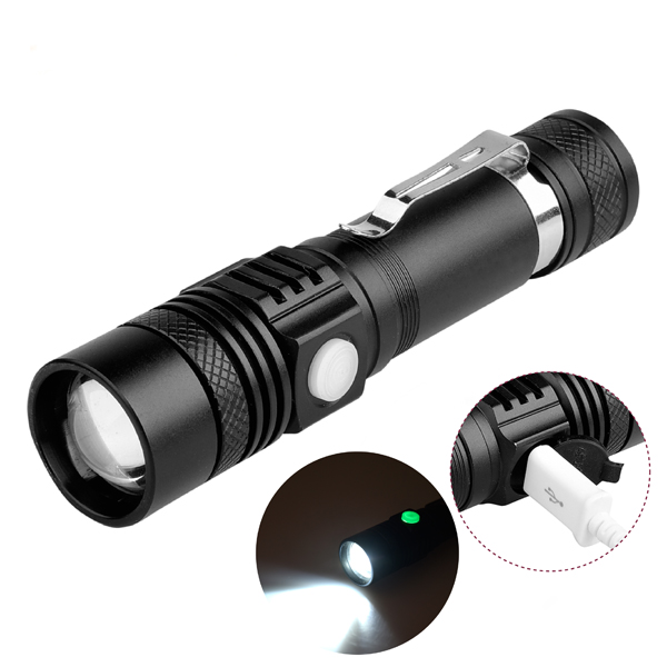 XANES WT518 XM-L T6 1000люмен 3режима Портативный масштабируемый LED Фонарик - фото 1
