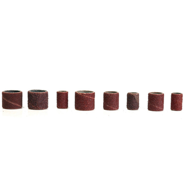 338pcs 3/8 1/4 1/2 шлифовальные ленты барабаны гильз 60 120 320 зернистости шлифовального барабана