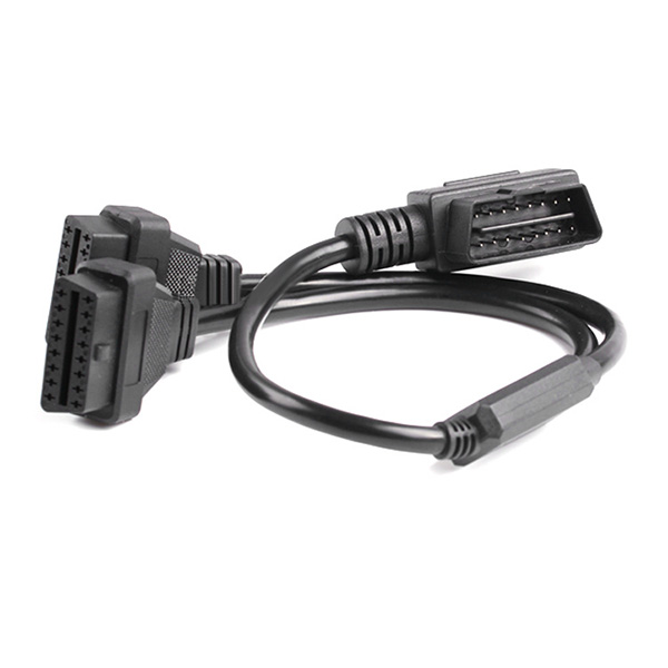 л-тип расширения 16pin OBD2 один кабель с двумя 90 градусов кабеля локоть адаптер