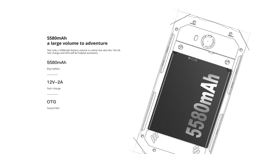 DOOGEE S60 5.2 дюймов Sharp IP68 6GB RAM 64GB ПЗУ MTK Helio P25 Octa Core 2.5GHz 5580MAh 4G Смартфон