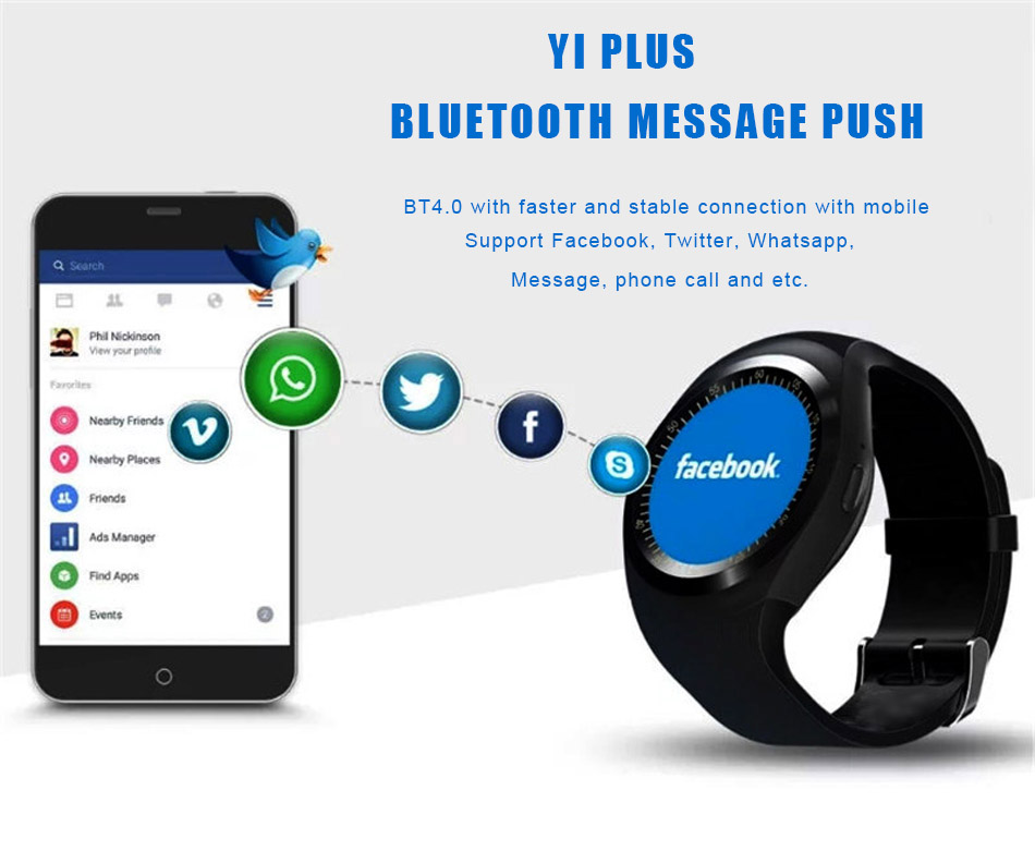 KALOAD Y1 Plus Монитор скорости сердца и артериального давления Шагомер Дистанционная камера Смарт часы - фото 7