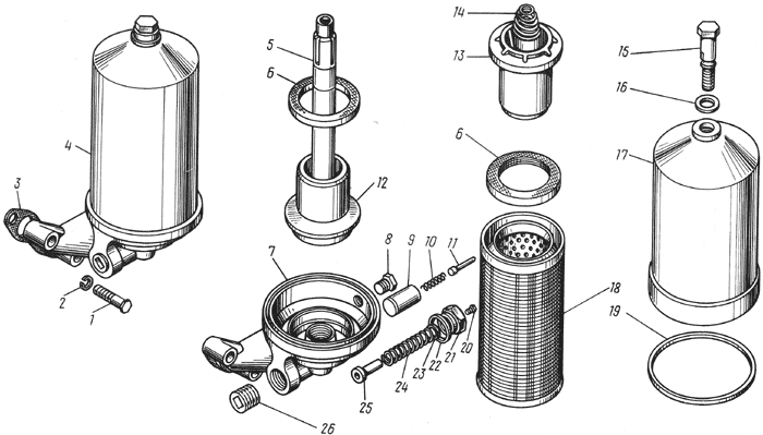 Замена масляного фильтра ямз 238 старого образца