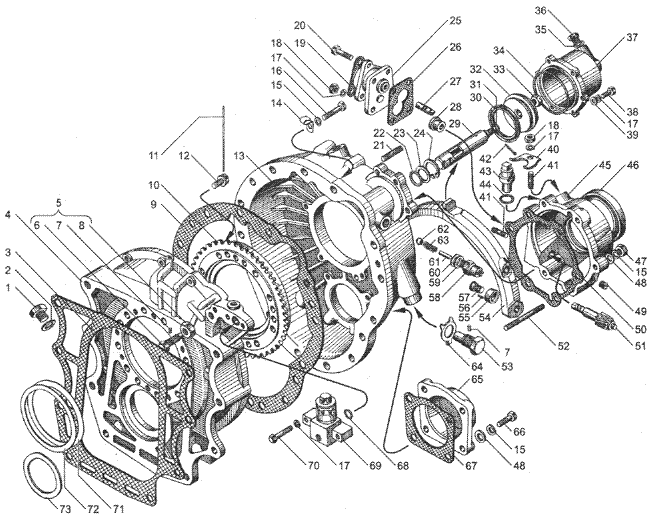 Кпп ямз 239 с демультипликатором схема сборки