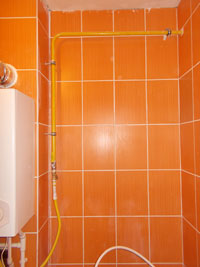 газовая труба перед котлом