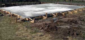 плита пола монолитного фундамента