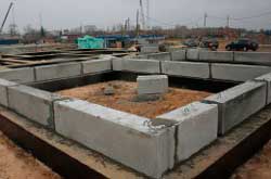 фундамент из блоков на подушке