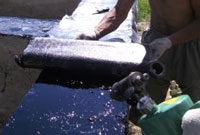 промазывание гидроизола