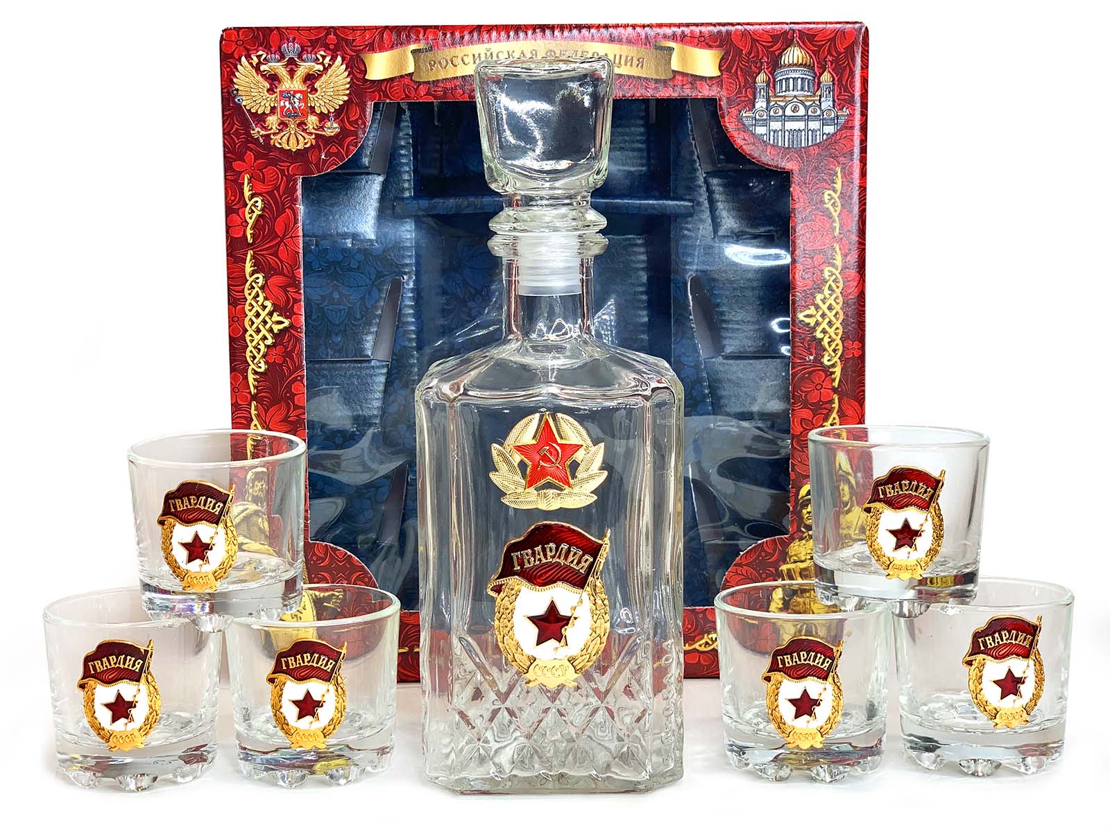 Набор для спиртных напитков графин и стопки Гвардии СССР