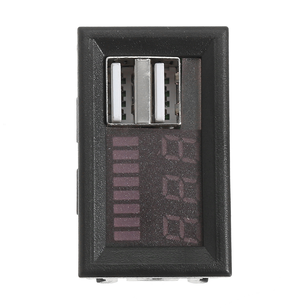 3шт Dual USB 12V Для 5V Модуль понижающего Батарея Индикатор Батарея Напряжение Дисплей Метр - фото 3