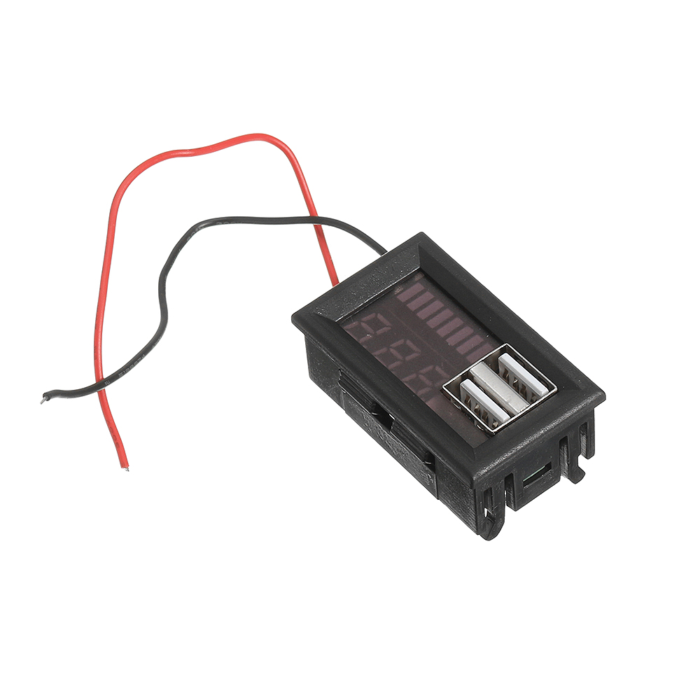 3шт Dual USB 12V Для 5V Модуль понижающего Батарея Индикатор Батарея Напряжение Дисплей Метр - фото 5