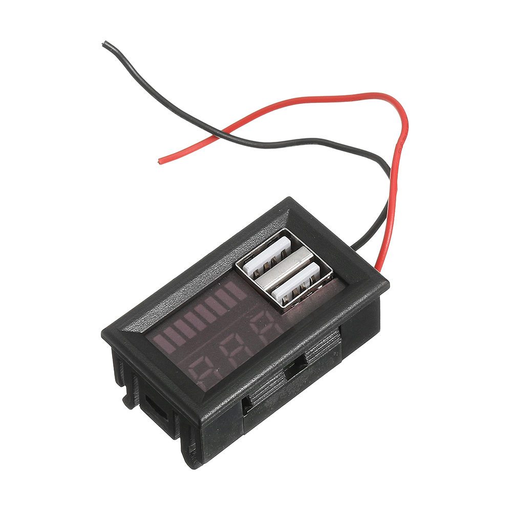 3шт Dual USB 12V Для 5V Модуль понижающего Батарея Индикатор Батарея Напряжение Дисплей Метр - фото 1
