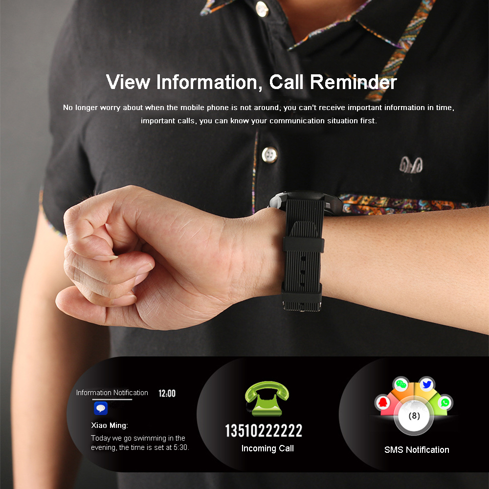 XANES® M01 1,3-дюймовый цветной экран Водонепроницаемы Smart Watch Find Phone Фитнес Спортивный браслет - фото 8