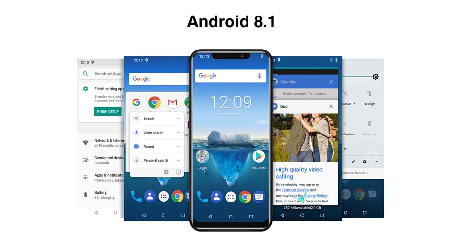 OUKITEL C12 Pro 6.18 Inch Android 8.1 3300mAh 2GB RAM 16GB ROM MT6739 1.3GHz Quad Core 4G Smartphone