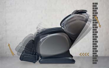 Слайдер система раскладывания кресла - Черное массажное кресло Richter Esprit